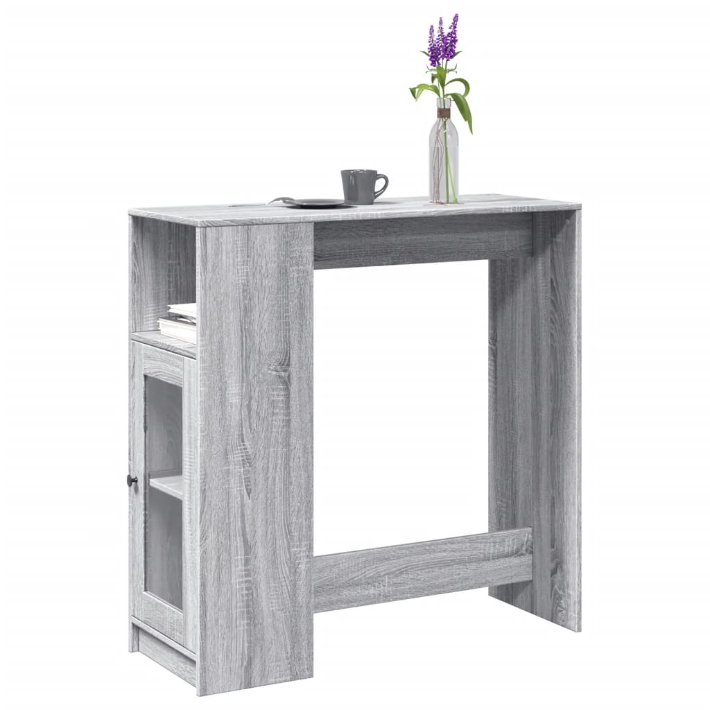 VidaXL Bartafel met rekken 101x40x103,5 cm bewerkt hout grijs sonoma