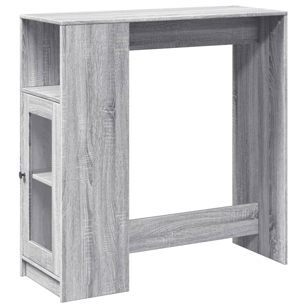 VidaXL Bartafel met rekken 101x40x103,5 cm bewerkt hout grijs sonoma