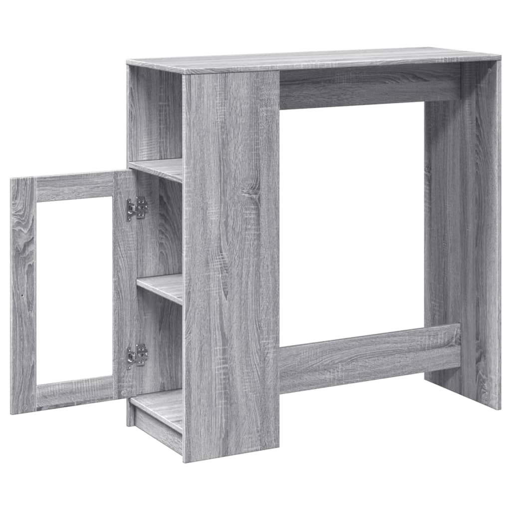 VidaXL Bartafel met rekken 101x40x103,5 cm bewerkt hout grijs sonoma