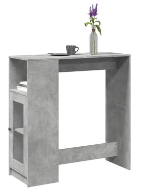 VidaXL Bartafel met rekken 101x40x103,5 cm bewerkt hout betongrijs