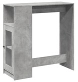 VidaXL Bartafel met rekken 101x40x103,5 cm bewerkt hout betongrijs