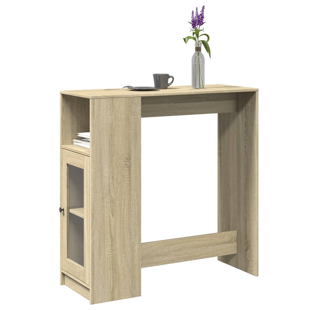 VidaXL Bartafel met rekken 101x40x103,5 cm hout sonoma eikenkleur