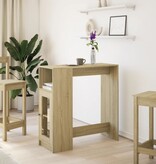 VidaXL Bartafel met rekken 101x40x103,5 cm hout sonoma eikenkleur