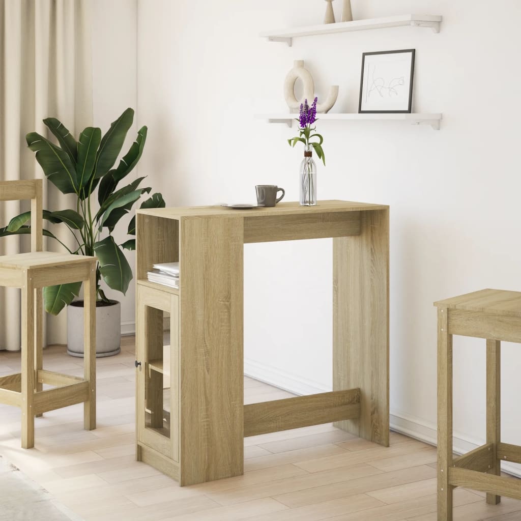 VidaXL Bartafel met rekken 101x40x103,5 cm hout sonoma eikenkleur
