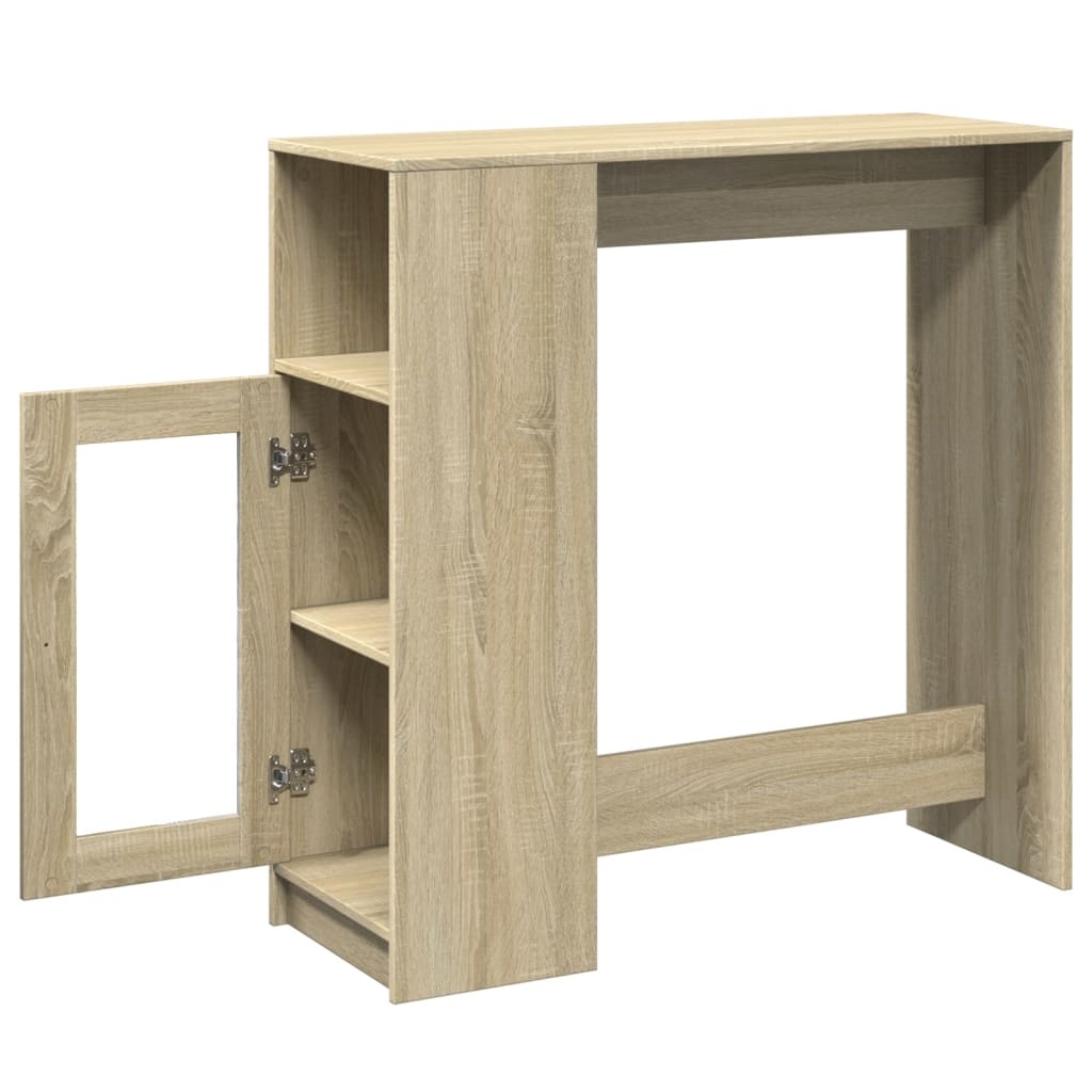 VidaXL Bartafel met rekken 101x40x103,5 cm hout sonoma eikenkleur