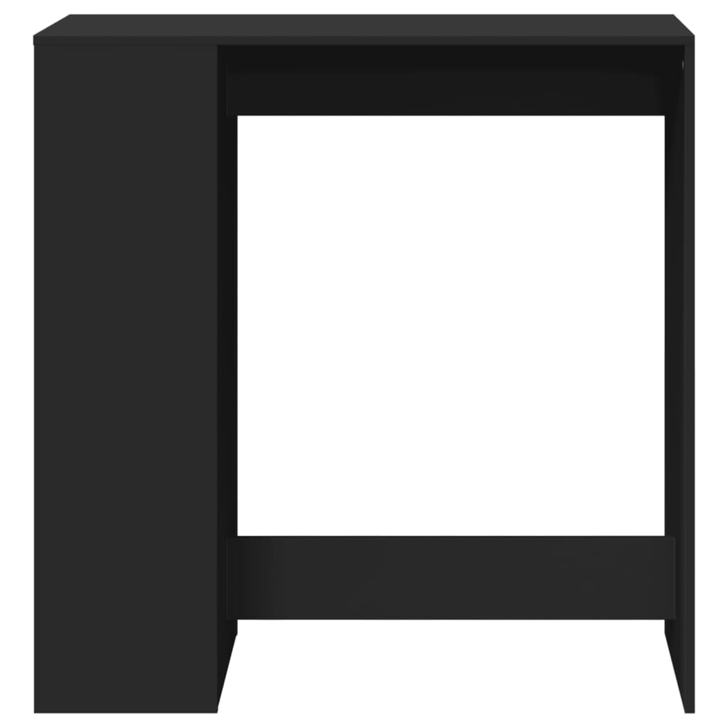 VidaXL Bartafel met rekken 101x40x103,5 cm bewerkt hout zwart