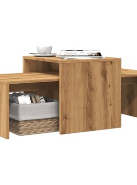 VidaXL Salontafel 100x48x40 cm bewerkt hout artisanaal eikenkleurig