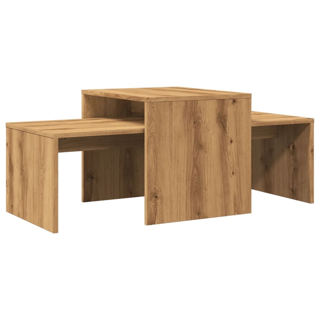 VidaXL Salontafel 100x48x40 cm bewerkt hout artisanaal eikenkleurig