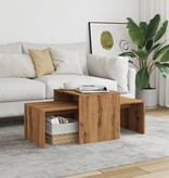 VidaXL Salontafel 100x48x40 cm bewerkt hout artisanaal eikenkleurig