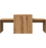 VidaXL Salontafel 100x48x40 cm bewerkt hout artisanaal eikenkleurig