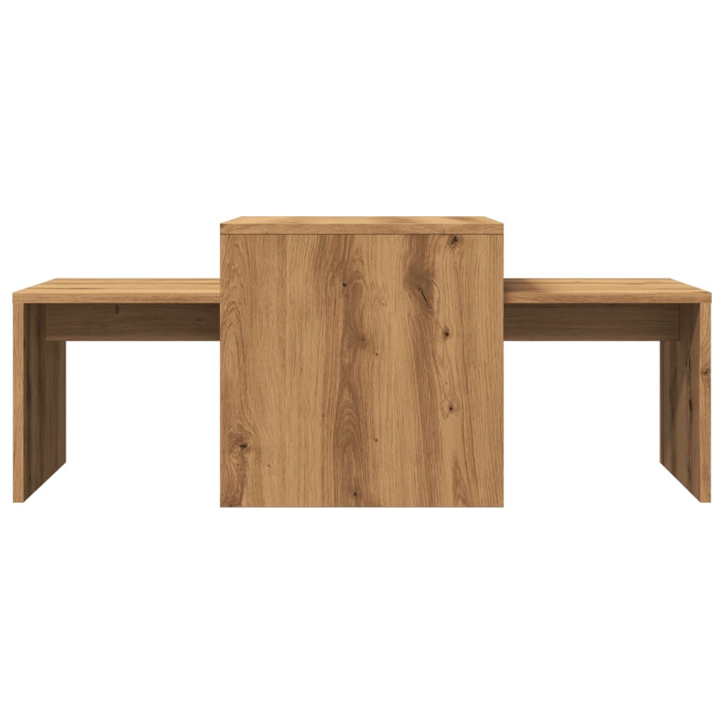 VidaXL Salontafel 100x48x40 cm bewerkt hout artisanaal eikenkleurig