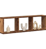 VidaXL Wandkast 100x16x30 cm bewerkt hout oud houtkleurig
