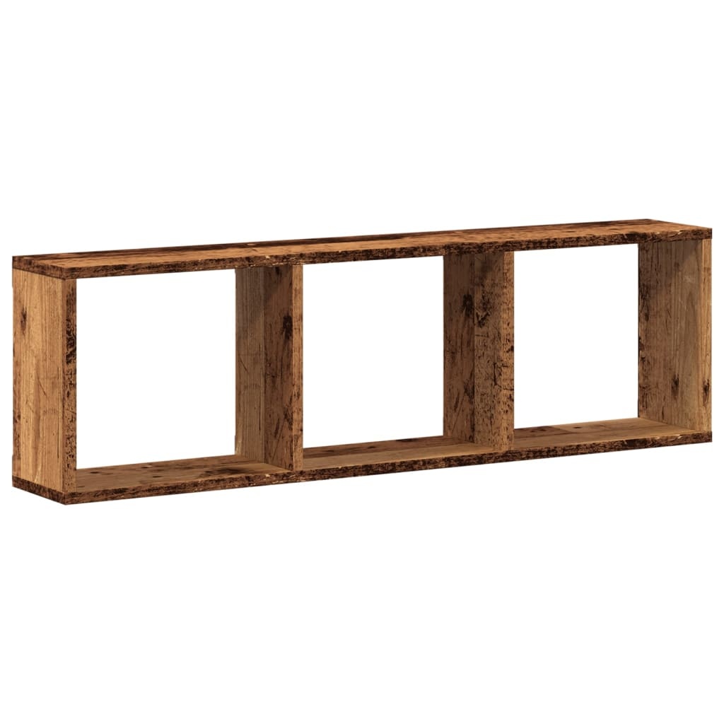 VidaXL Wandkast 100x16x30 cm bewerkt hout oud houtkleurig