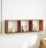 VidaXL Wandkast 100x16x30 cm bewerkt hout oud houtkleurig