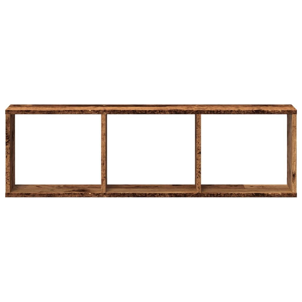 VidaXL Wandkast 100x16x30 cm bewerkt hout oud houtkleurig