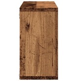 VidaXL Wandkast 100x16x30 cm bewerkt hout oud houtkleurig