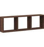 VidaXL Wandkast 100x16x30 cm bewerkt hout bruin eikenkleur