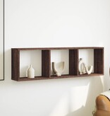 VidaXL Wandkast 100x16x30 cm bewerkt hout bruin eikenkleur