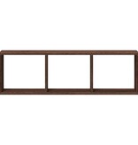 VidaXL Wandkast 100x16x30 cm bewerkt hout bruin eikenkleur