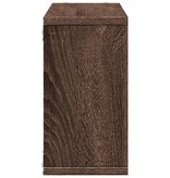 VidaXL Wandkast 100x16x30 cm bewerkt hout bruin eikenkleur