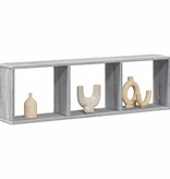 VidaXL Wandkast 100x16x30 cm bewerkt hout grijs sonoma eikenkleurig