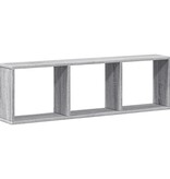 VidaXL Wandkast 100x16x30 cm bewerkt hout grijs sonoma eikenkleurig