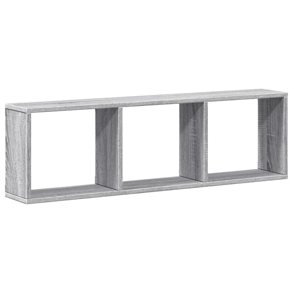 VidaXL Wandkast 100x16x30 cm bewerkt hout grijs sonoma eikenkleurig