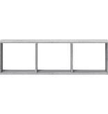 VidaXL Wandkast 100x16x30 cm bewerkt hout grijs sonoma eikenkleurig