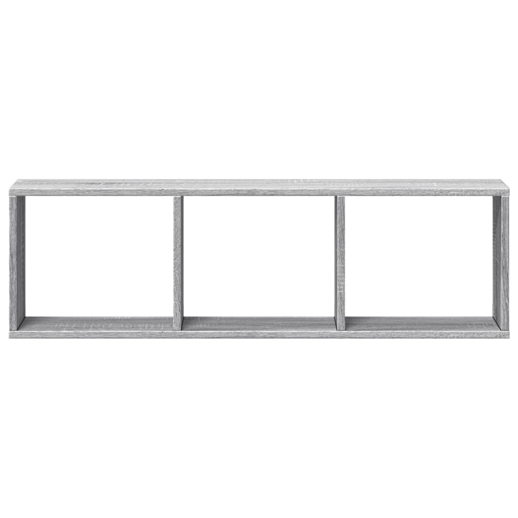 VidaXL Wandkast 100x16x30 cm bewerkt hout grijs sonoma eikenkleurig