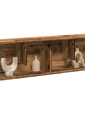 VidaXL Wandkast 100x20x30 cm bewerkt hout oud houtkleurig