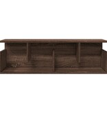VidaXL Wandkast 100x20x30 cm bewerkt hout bruin eikenkleur