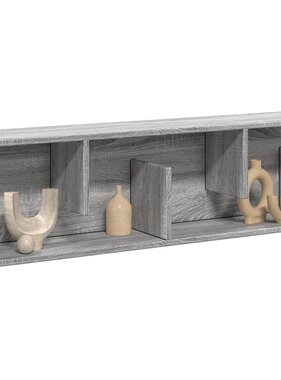 VidaXL Wandkast 100x20x30 cm bewerkt hout grijs sonoma eikenkleurig