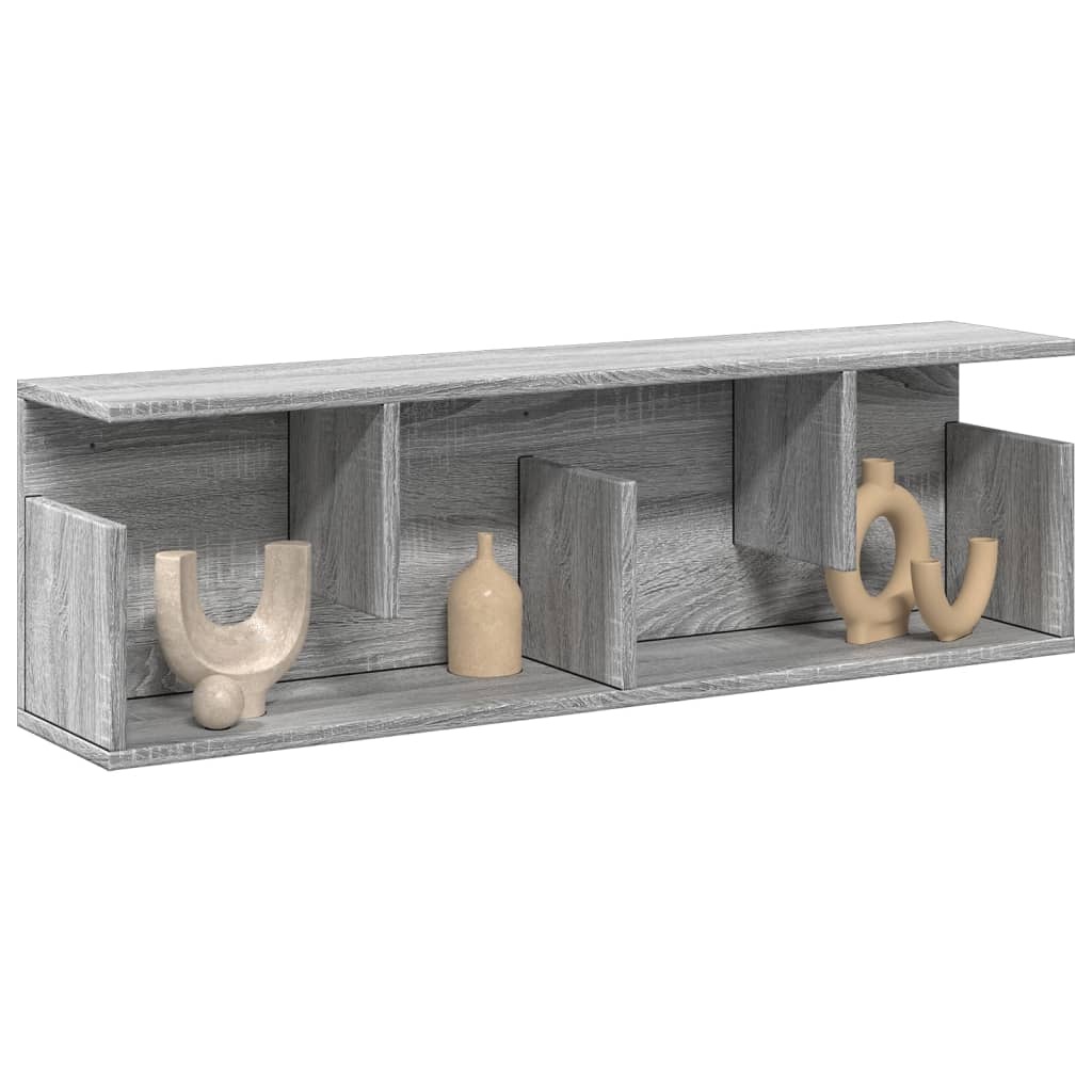 VidaXL Wandkast 100x20x30 cm bewerkt hout grijs sonoma eikenkleurig