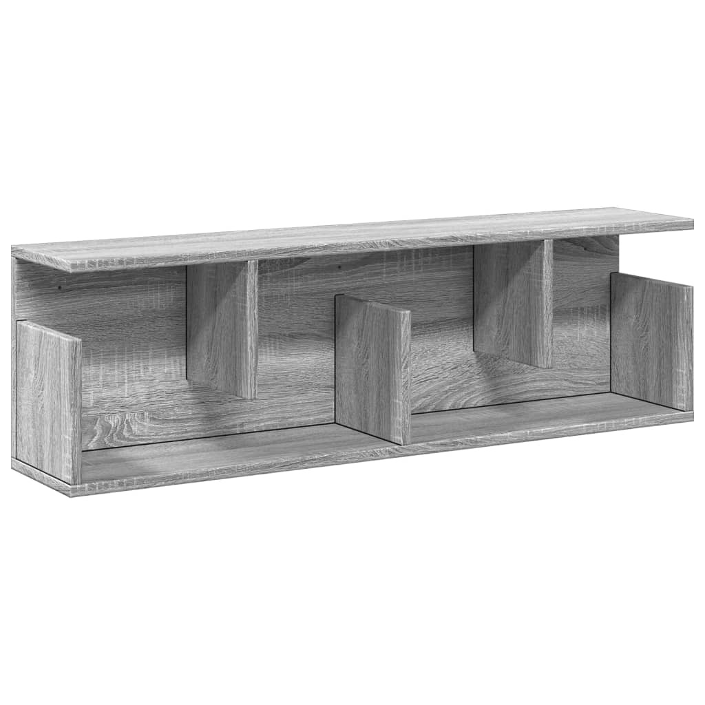 VidaXL Wandkast 100x20x30 cm bewerkt hout grijs sonoma eikenkleurig