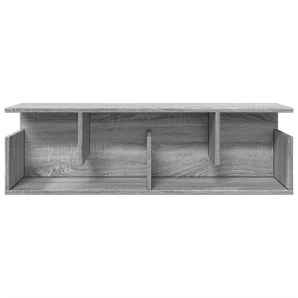 VidaXL Wandkast 100x20x30 cm bewerkt hout grijs sonoma eikenkleurig