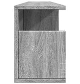 VidaXL Wandkast 100x20x30 cm bewerkt hout grijs sonoma eikenkleurig