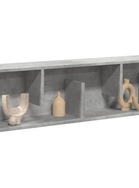 VidaXL Wandkast 100x20x30 cm bewerkt hout betongrijs
