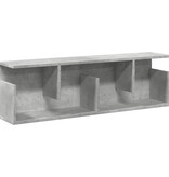 VidaXL Wandkast 100x20x30 cm bewerkt hout betongrijs