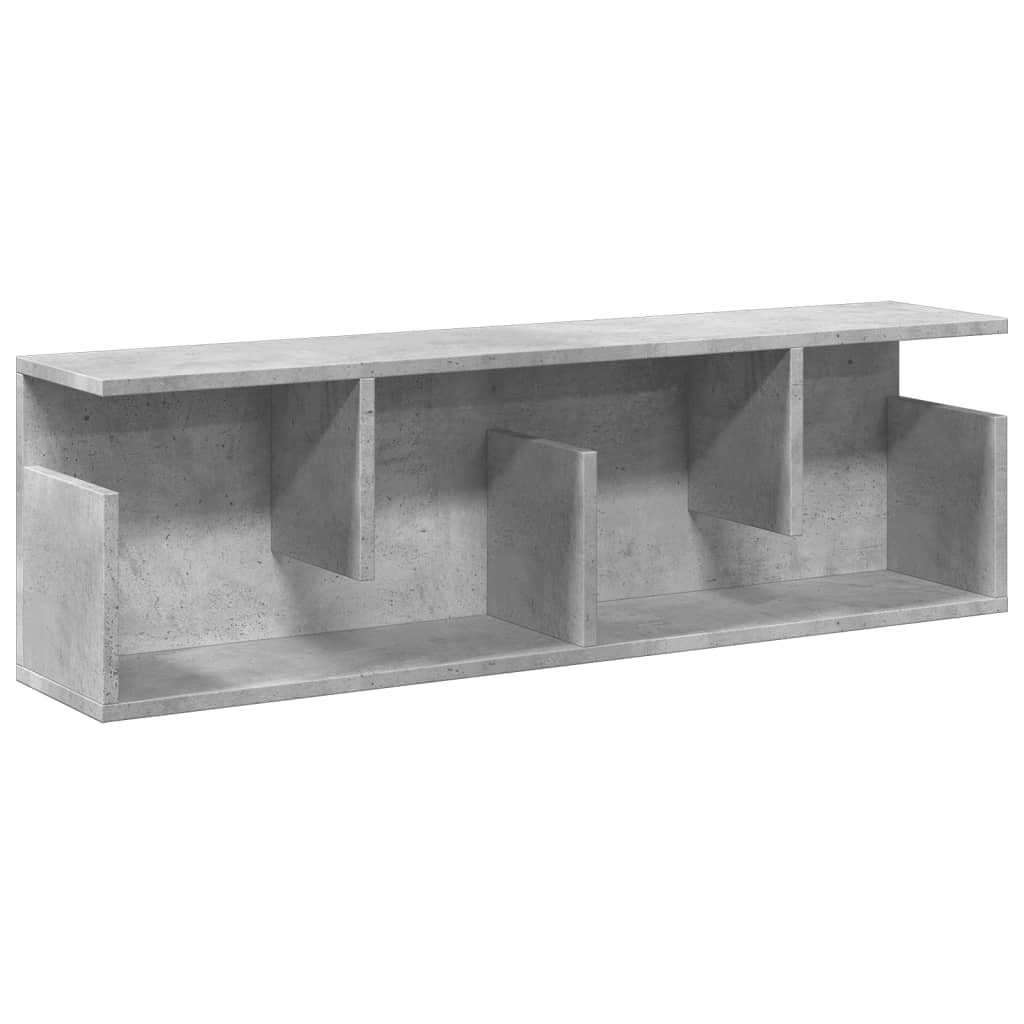 VidaXL Wandkast 100x20x30 cm bewerkt hout betongrijs