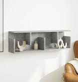 VidaXL Wandkast 100x20x30 cm bewerkt hout betongrijs