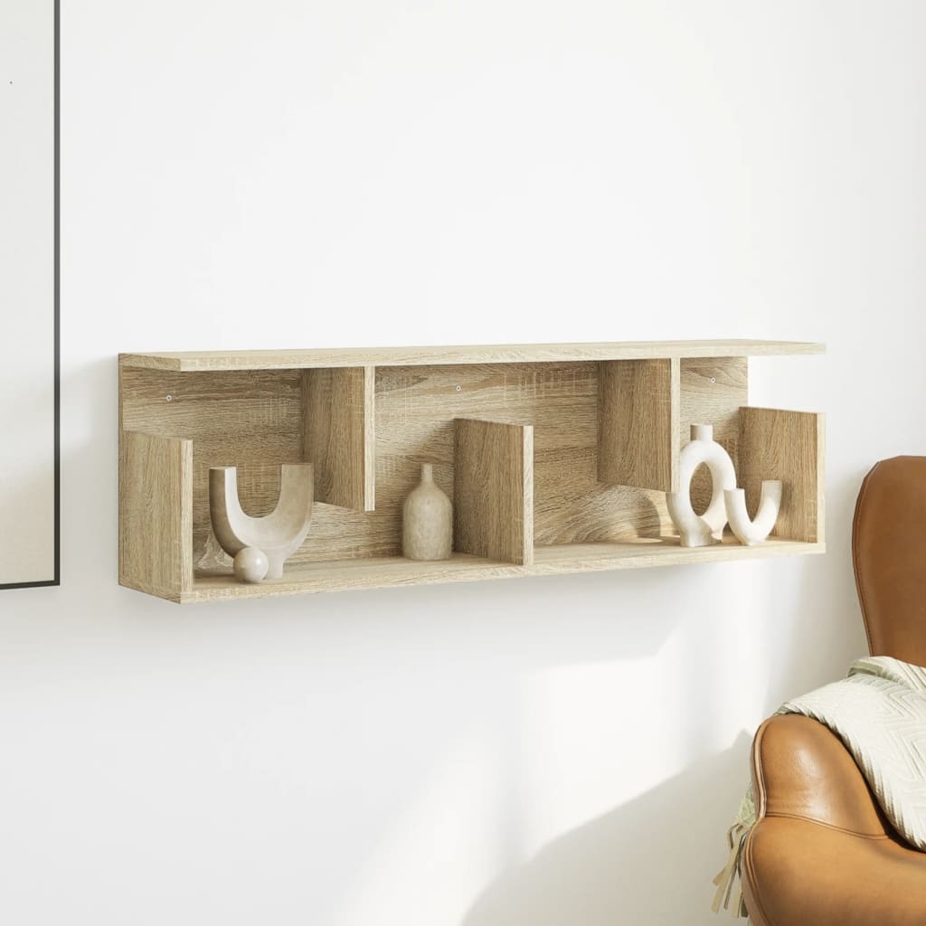 VidaXL Wandkast 100x20x30 cm bewerkt hout sonoma eikenkleurig