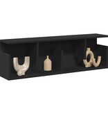 VidaXL Wandkast 100x20x30 cm bewerkt hout zwart