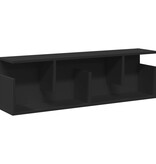 VidaXL Wandkast 100x20x30 cm bewerkt hout zwart