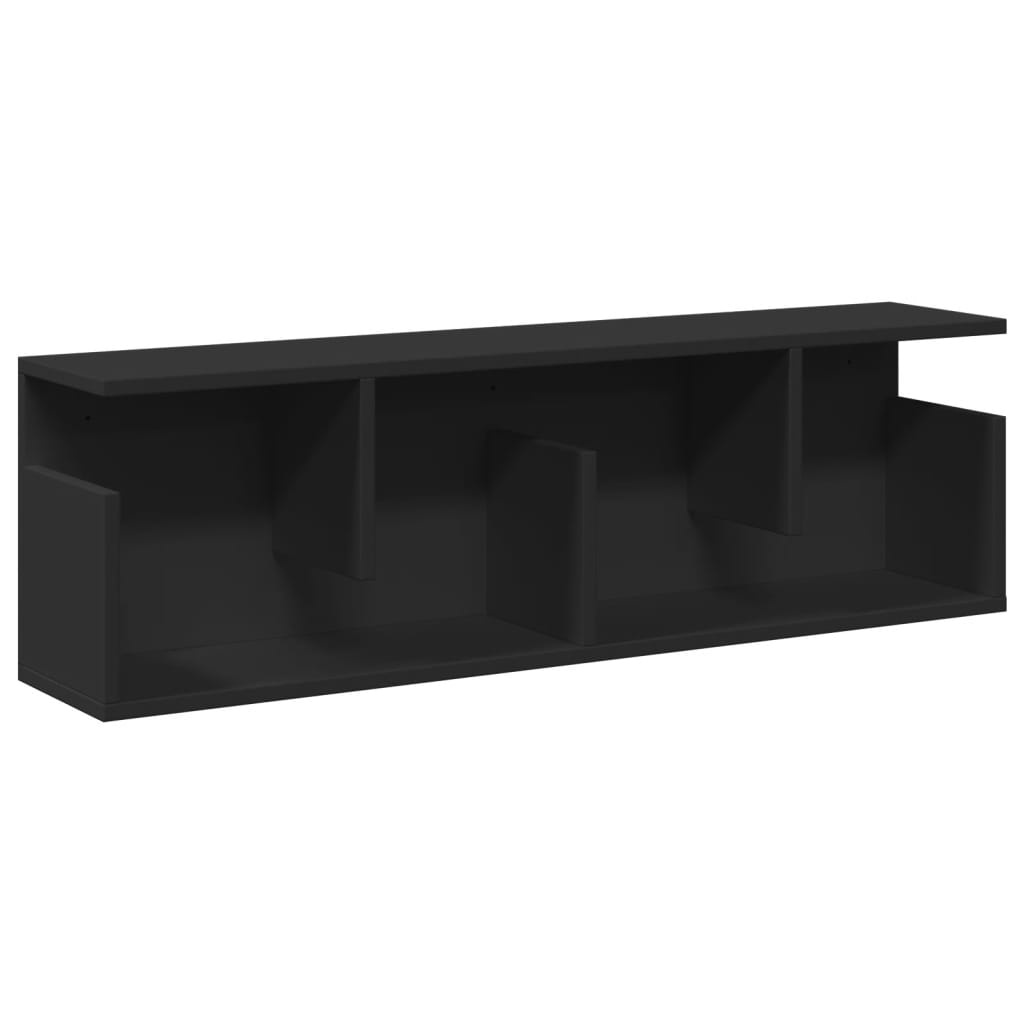 VidaXL Wandkast 100x20x30 cm bewerkt hout zwart