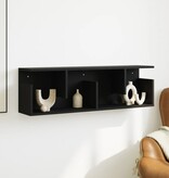 VidaXL Wandkast 100x20x30 cm bewerkt hout zwart