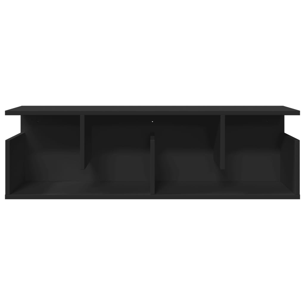 VidaXL Wandkast 100x20x30 cm bewerkt hout zwart