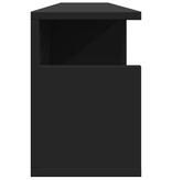 VidaXL Wandkast 100x20x30 cm bewerkt hout zwart
