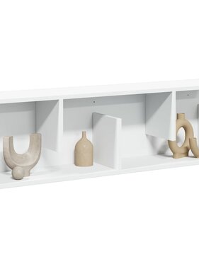 VidaXL Wandkast 100x20x30 cm bewerkt hout wit