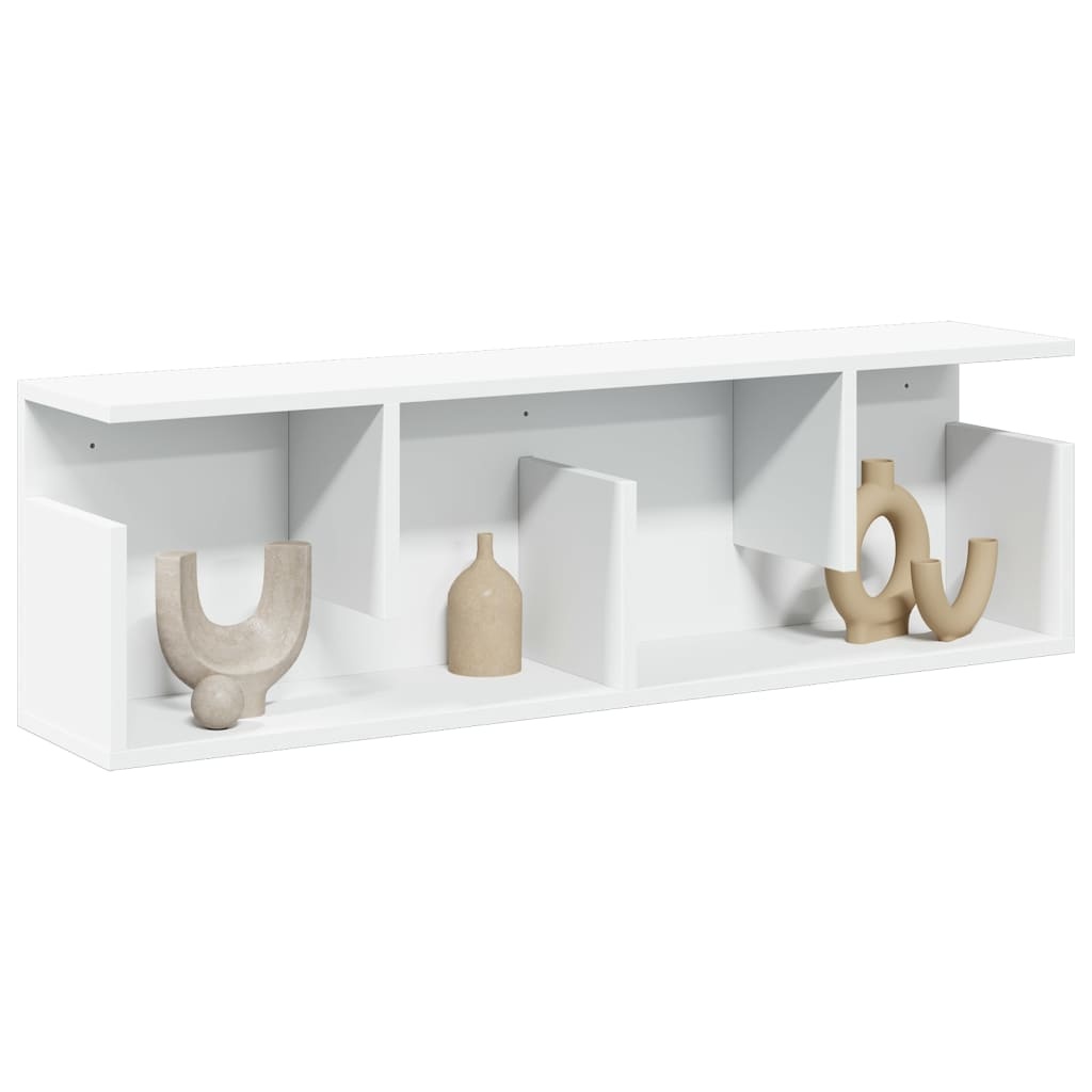 VidaXL Wandkast 100x20x30 cm bewerkt hout wit