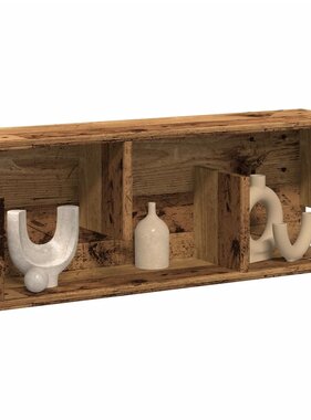VidaXL Wandkast 80x20x30 cm bewerkt hout oud houtkleurig